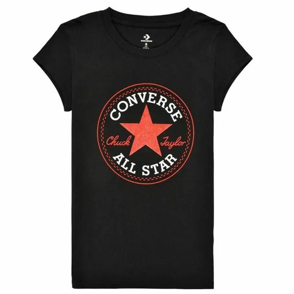 Детская футболка с короткими рукавами Timeless CONVERSE, цвет negro