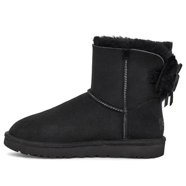 Зимние ботинки классические даббл бант мини зимние ботинки Ugg, черный