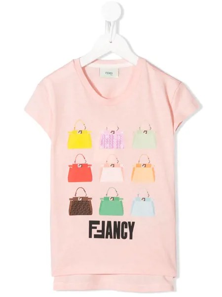 Fendi Kids футболка с принтом FFancy