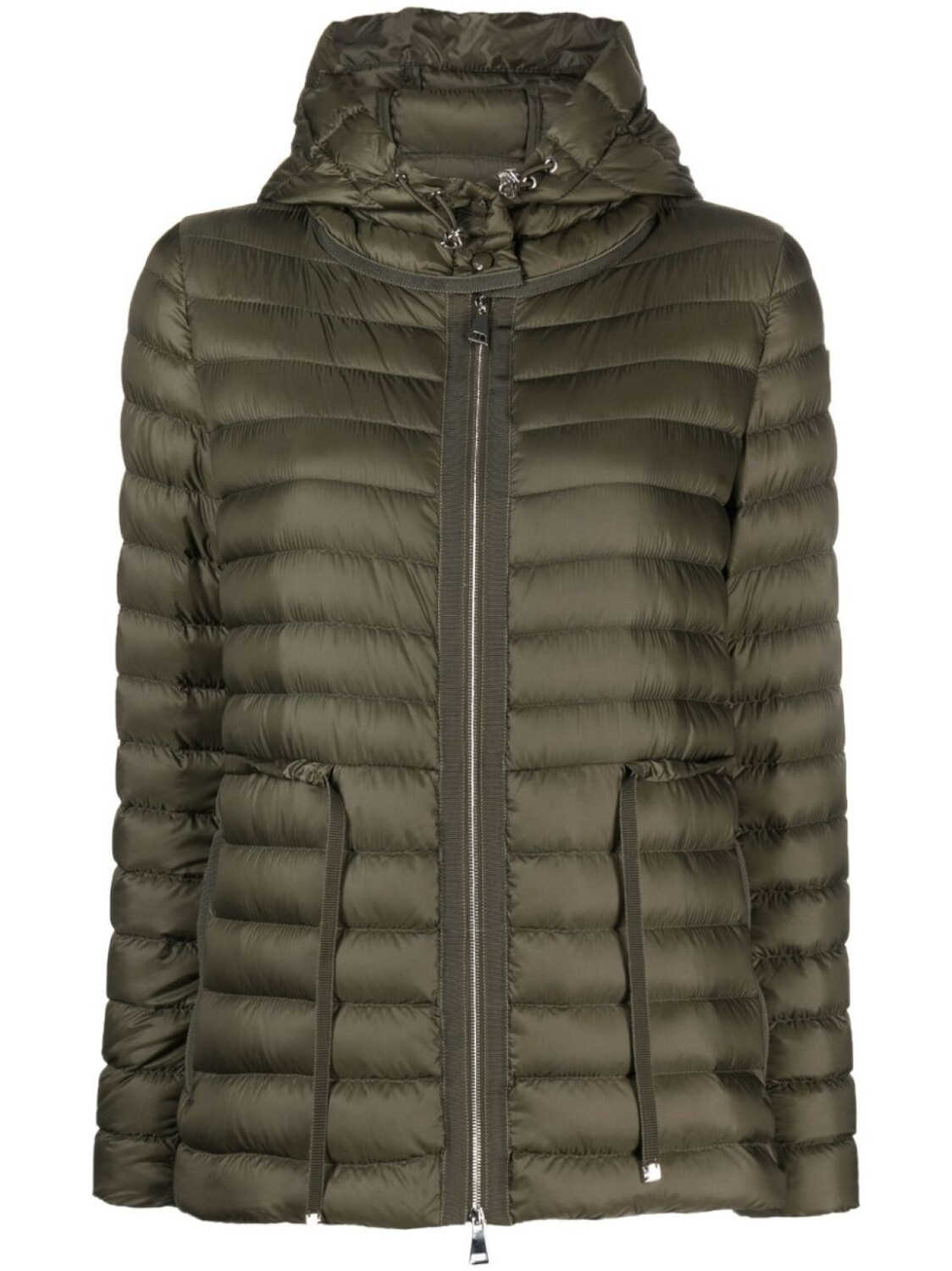 Moncler стеганая куртка Raie с капюшоном, зеленый