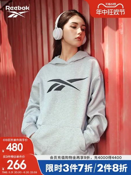 Пуловер Reebok с капюшоном, черный
