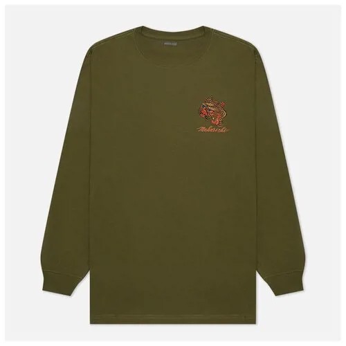 Мужской лонгслив maharishi Tiger Embroidered оливковый , Размер S