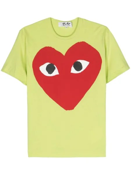 Comme Des Garçons Play футболка с принтом, зеленый