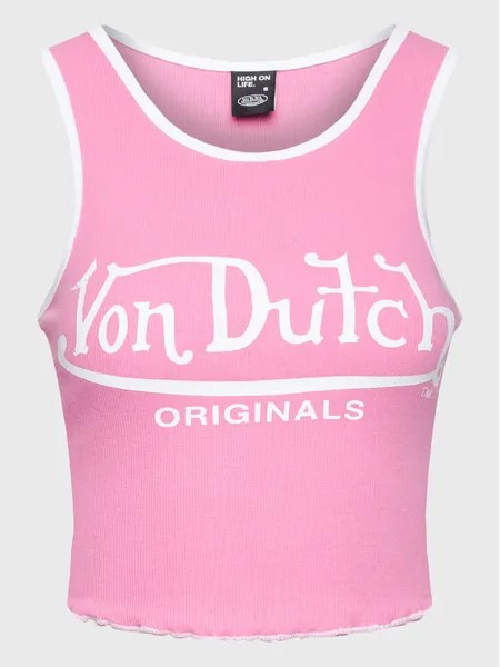 Топ приталенного кроя Von Dutch, розовый