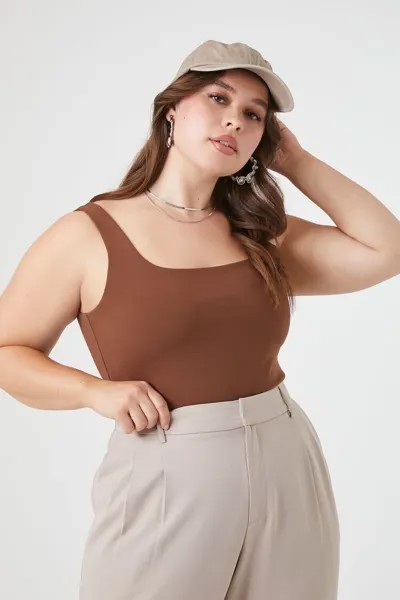 Боди больших размеров Forever 21, шоколадный