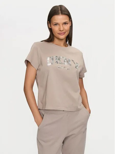 Футболка свободного кроя Dkny Sport, бежевый