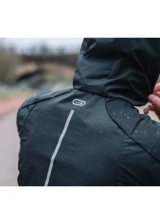 Куртка дождевик для бега мужская RUN RAIN черная, размер: M, цвет: Черный KALENJI Х Декатлон