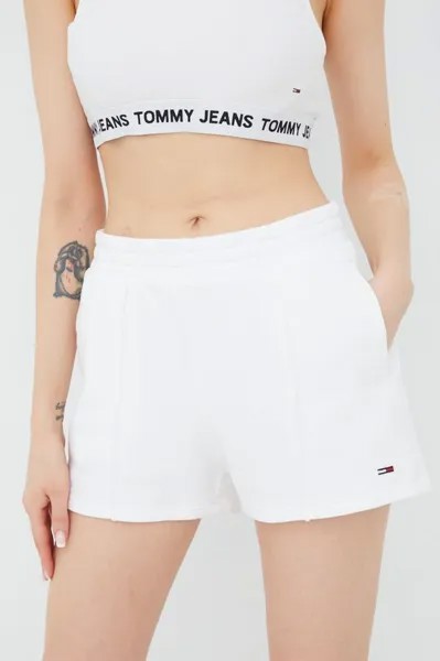 Хлопковые шорты DW0DW12626.PPYY Tommy Jeans, белый