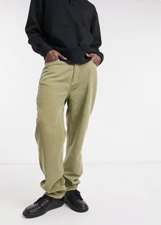 Зеленые вельветовые винтажные джинсы ASOS DESIGN-Мульти