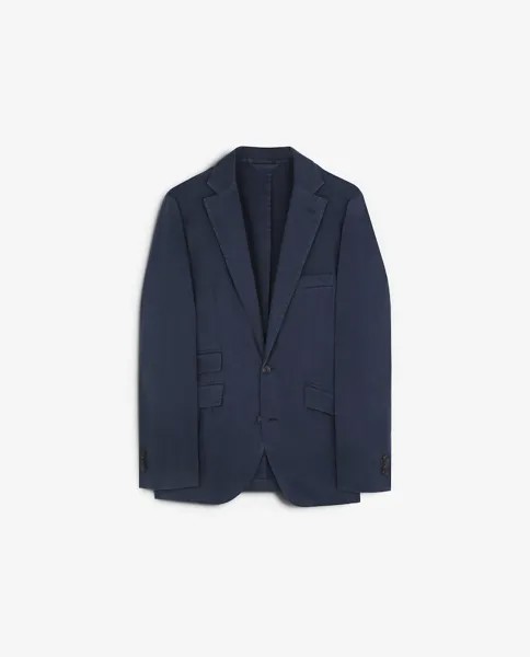 Однотонный мужской пиджак классического кроя темно-синего цвета Scalpers