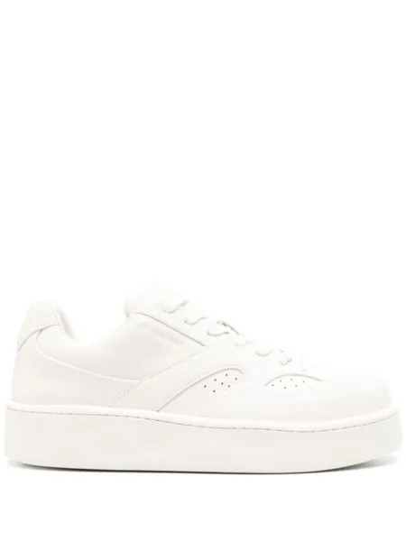 Jil Sander кроссовки из кожи в тон, белый