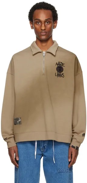 Бежевый свитшот Moonface Aape By A Bathing Ape
