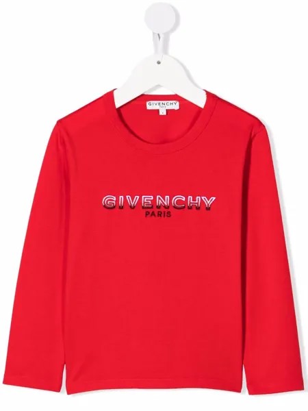 Givenchy Kids футболка с длинными рукавами и логотипом