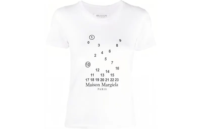 Футболка женская белая Maison Margiela