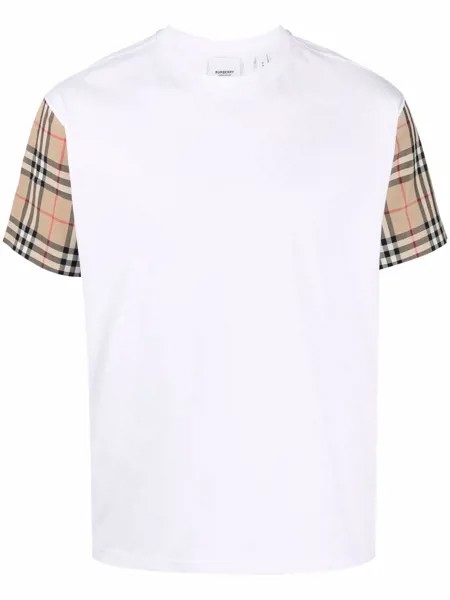 Burberry футболка с рукавами в клетку Vintage Check