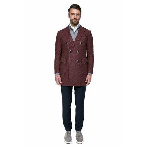 Пальто MASTERSUIT, размер 50-52, бордовый