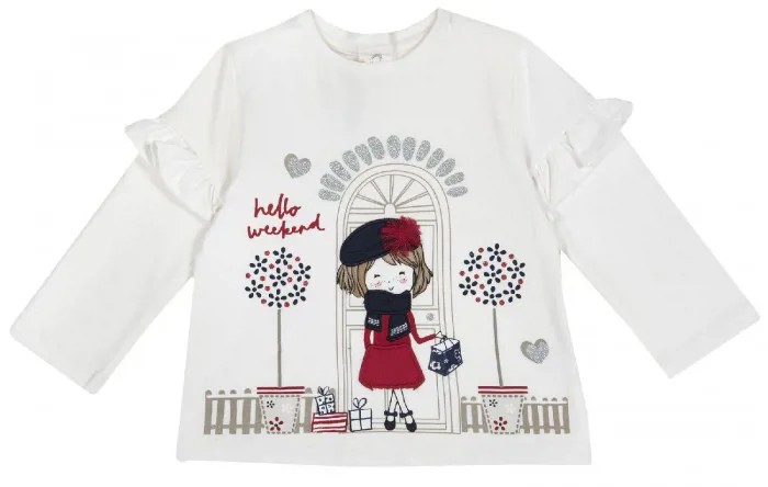 Chicco Лонгслив Девочка в берете