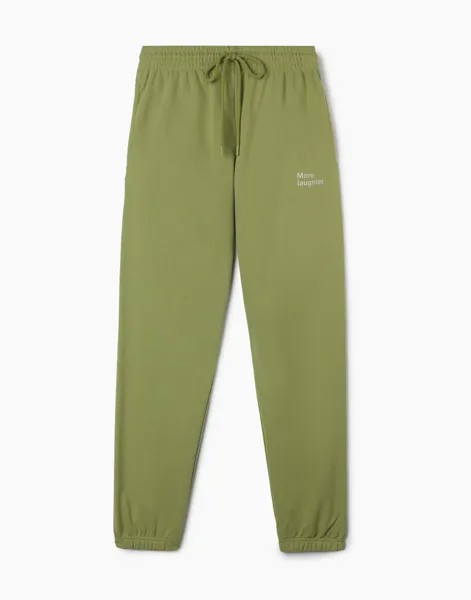 Спортивные брюки женские Gloria Jeans GAC020436 зеленые 2XS/158