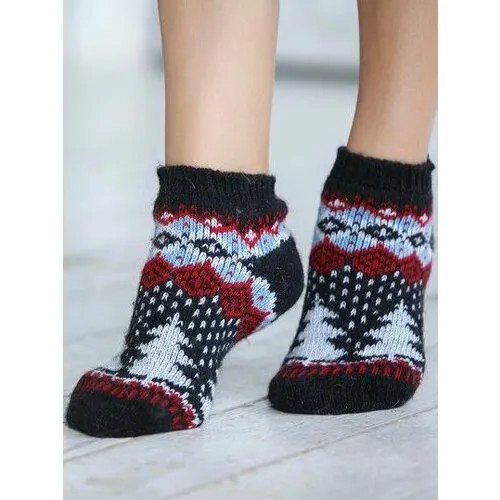Носки Бабушкины носки, размер 38-40, коричневый, черный, серый, красный