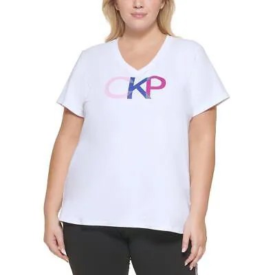 Женская вязаная футболка с круглым вырезом Calvin Klein Performance Top Plus BHFO 6329