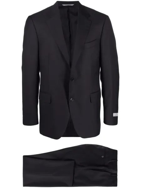Canali костюм-двойка с однобортным пиджаком, синий