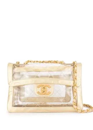 Chanel Pre-Owned стеганая сумка Jumbo XL с цепочкой