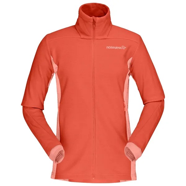 Флисовая жилетка Norrøna Women's Falketind Warm1, цвет Orange Alert/Peach Amber