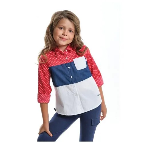 Рубашка Mini Maxi, размер 116, мультиколор