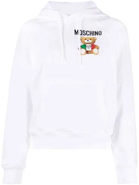 Moschino худи с логотипом Teddy Bear