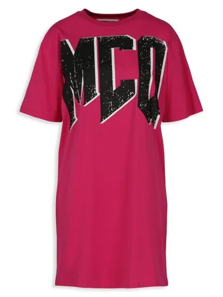 Платье-футболка с графическим логотипом McQ Alexander McQueen Acid pink