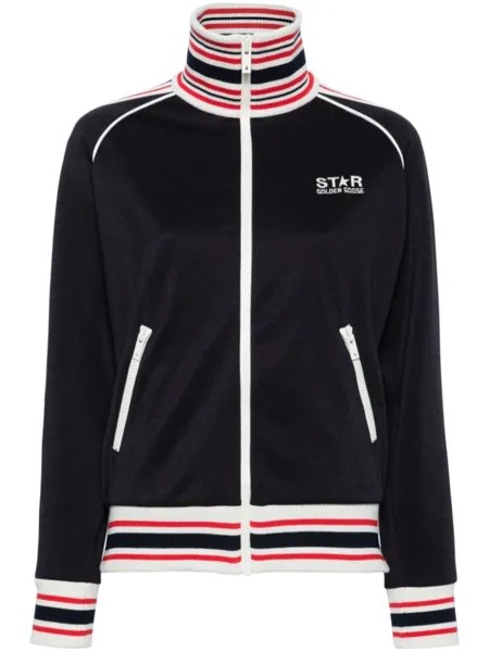 Golden Goose спортивная куртка с вышитым логотипом, синий