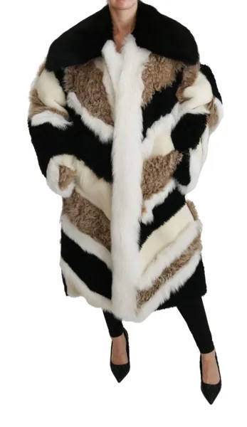 DOLCE - GABBANA Куртка Пальто Накидка из овечьего меха IT38 / US6 / S Рекомендуемая розничная цена 22 000 долларов США