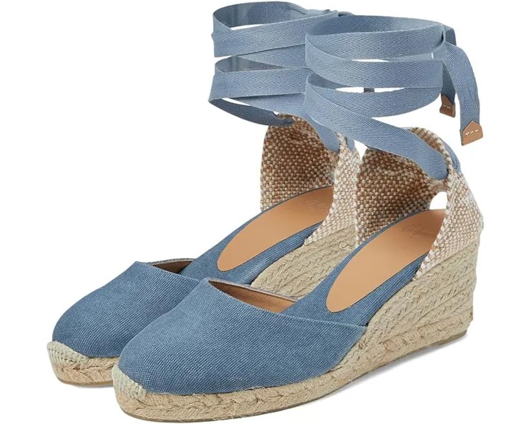 Эспадрильи CASTANER Carina 60mm Wedge, цвет Light Blue