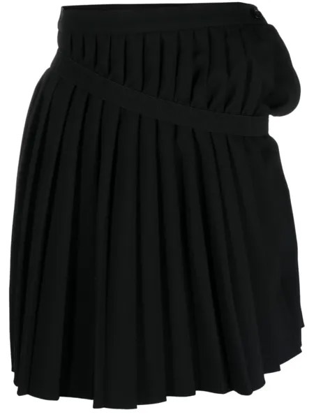 MM6 Maison Margiela короткая юбка асимметричного кроя, черный
