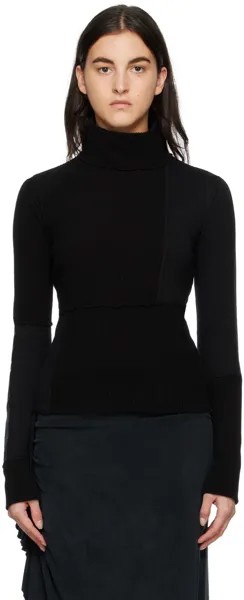 Черный свитер со вставками MM6 Maison Margiela