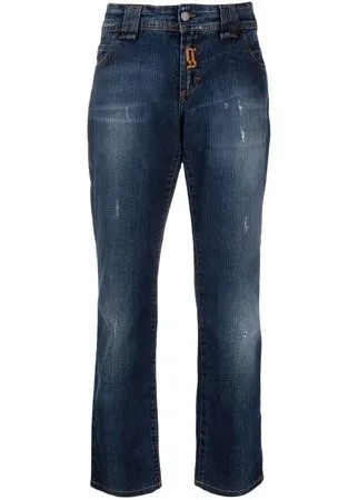 John Galliano Pre-Owned джинсы бойфренды 2000-х годов с вышитым логотипом