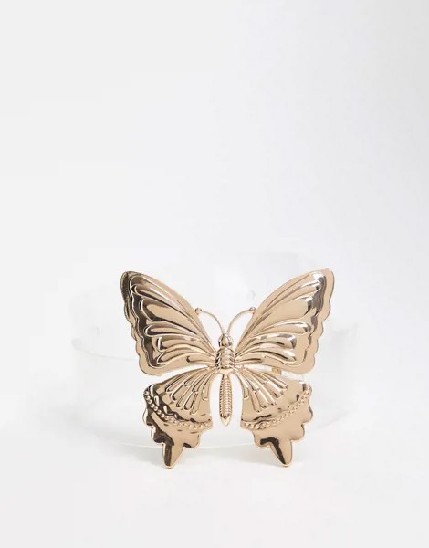 Прозрачный ремень на талию и бедра с пряжкой в виде бабочки ASOS DESIGN