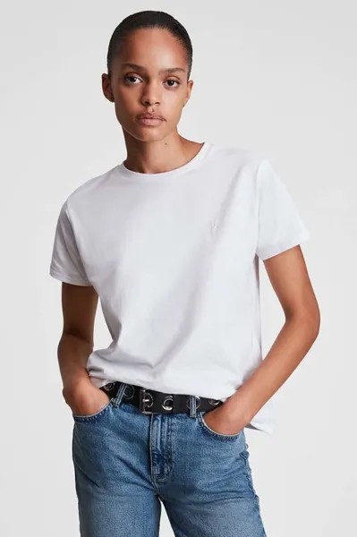 Хлопковая футболка GRACE TEE AllSaints, белый