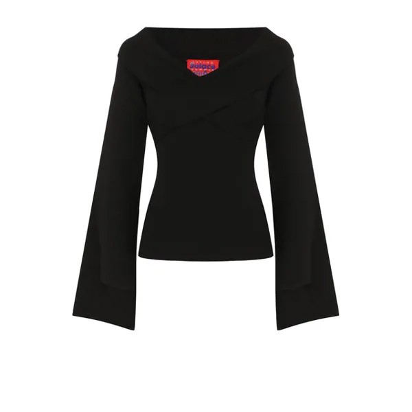 Однотонный топ асимметричного кроя из вискозы Solace London