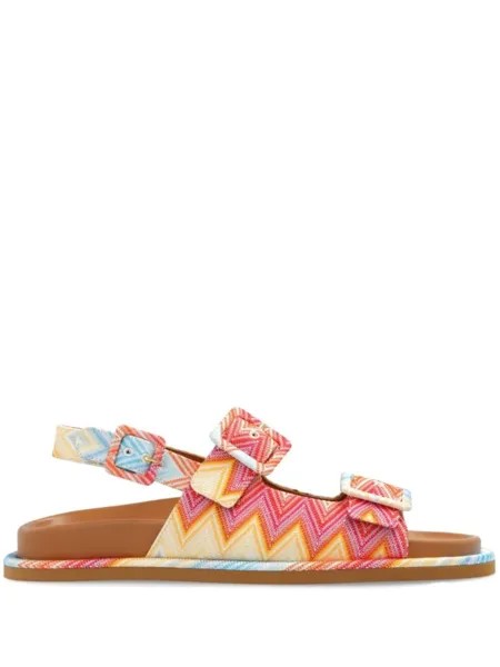 Missoni сандалии из кожи с открытым носком, синий