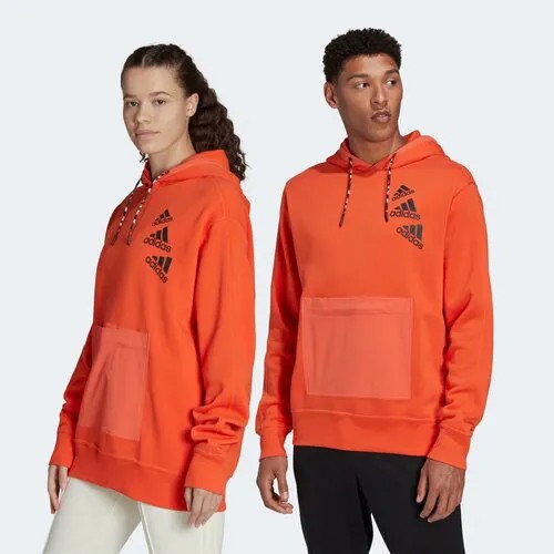 Худи adidas, размер XL, оранжевый
