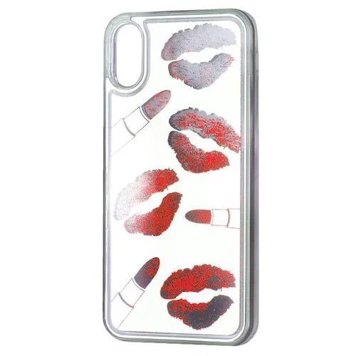 Чехол Brando 3D Lims Beauty Series для iPhone X/Xs прозрачный Red Lips (Стиль 1)