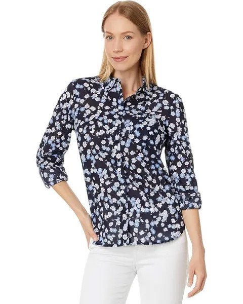 Рубашка Tommy Hilfiger Carnation Roll Tab, цвет Sky Captain Multi