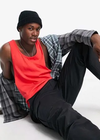 Красная майка-борцовка ASOS DESIGN-Красный