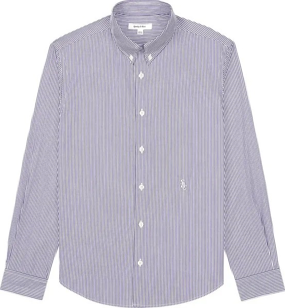 Рубашка Sporty & Rich SRC Buttondown 'Navy Striped', синий