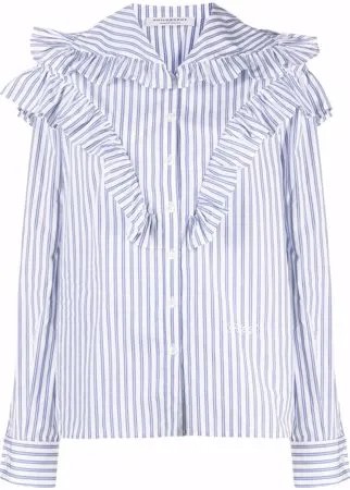 Philosophy Di Lorenzo Serafini полосатая блузка с оборками