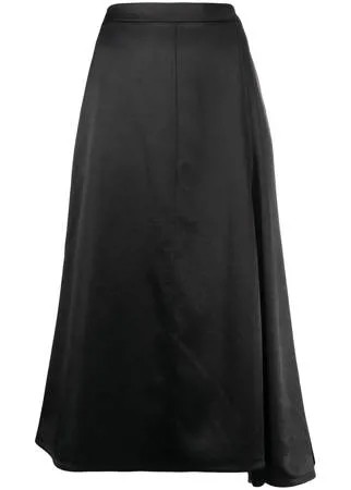 Jil Sander юбка миди асимметричного кроя с драпировкой