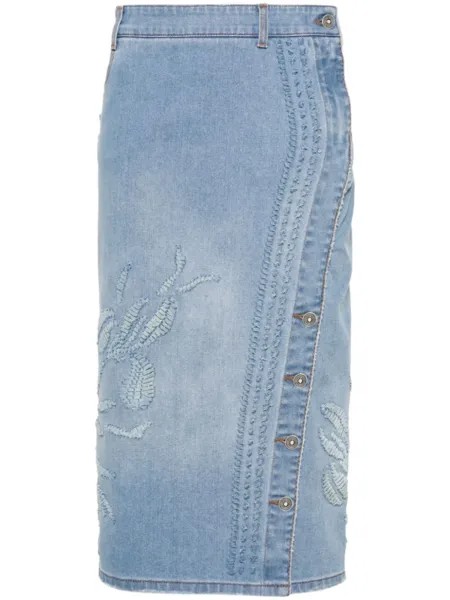 Ermanno Scervino джинсовая юбка Longuette, синий