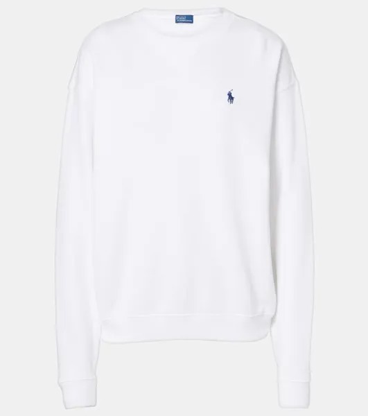 Толстовка из хлопкового флиса с логотипом Polo Ralph Lauren, белый
