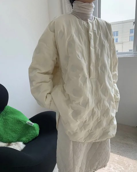 Женский пуховик на белом утином пуху, однобортный Свободный пуловер с круглым вырезом, теплый пуховик в Корейском стиле, зима 2022